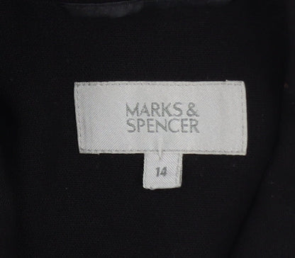 Marks and Spencer Women Black Size 14 Classic Blazer Jacket