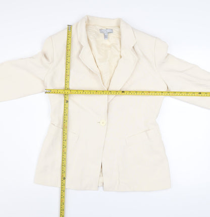Episode Women's Ivory Wool Blend Blazer Jacket Size 12