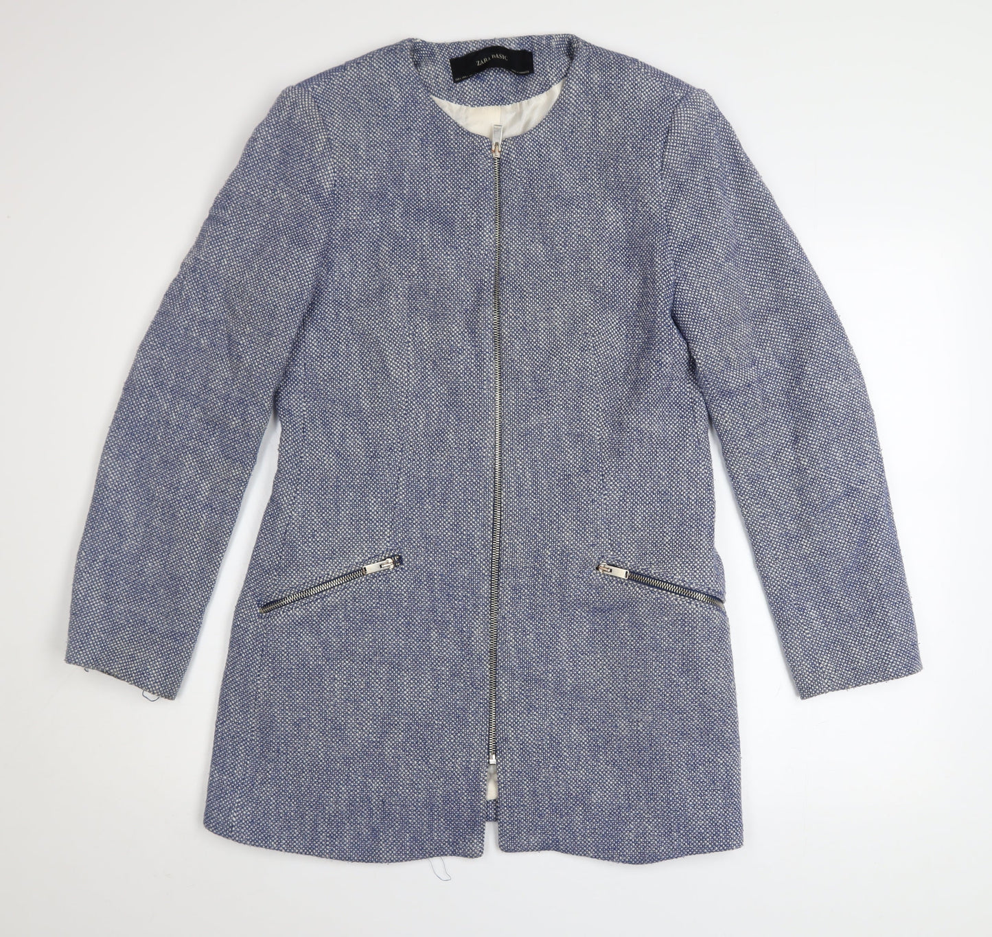 Womens UK Size 14 Zara Blue Overcoat