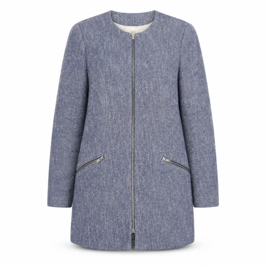 Womens UK Size 14 Zara Blue Overcoat
