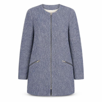 Womens UK Size 14 Zara Blue Overcoat