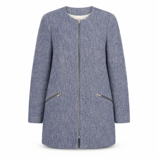 Womens UK Size 14 Zara Blue Overcoat