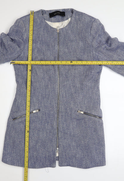 Womens UK Size 14 Zara Blue Overcoat