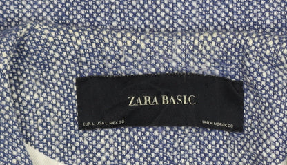 Womens UK Size 14 Zara Blue Overcoat