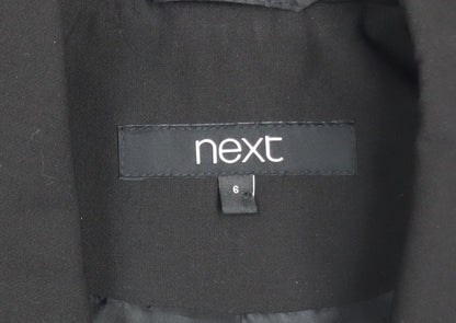 Next Womens Black Blazer Jacket Size 6 Regular Single Breasted