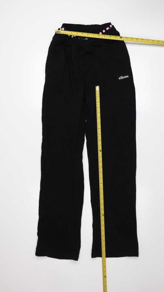 Womens UK Size 8 ellesse Regular Fit Jogger Black Trousers
