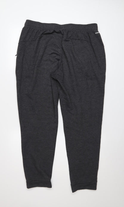 Adidas Men Black Jogger Sweatpants Size M Elastic Waist