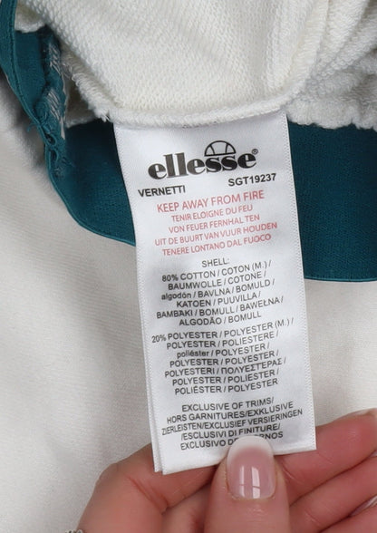 Ellesse Womens White Size 8 Straight Leg Sweatpants Joggers
