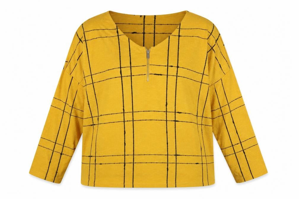 Womens UK Size 22 Bonmarché Yellow Full Zip Jumper