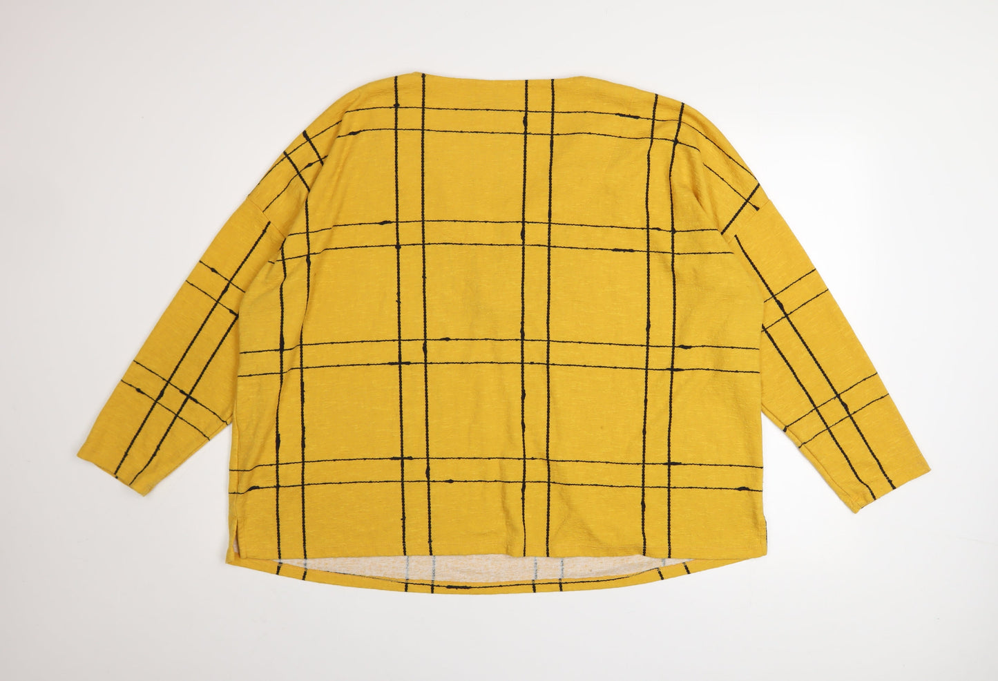 Womens UK Size 22 Bonmarché Yellow Full Zip Jumper