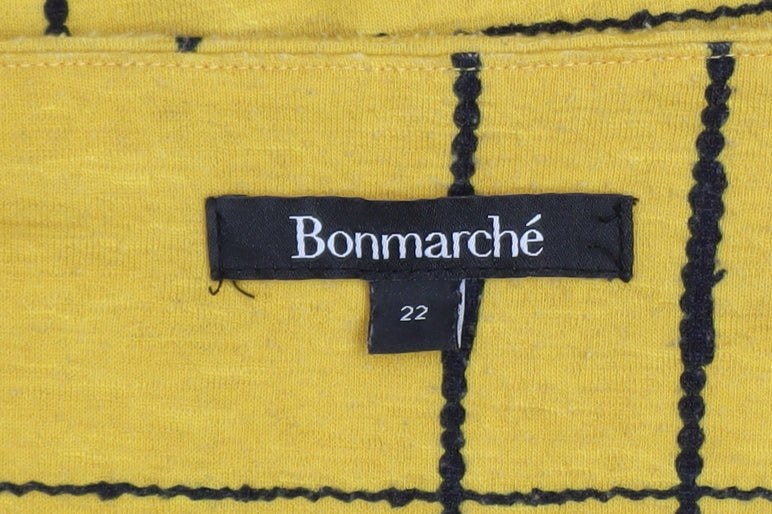 Womens UK Size 22 Bonmarché Yellow Full Zip Jumper