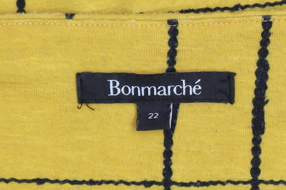 Womens UK Size 22 Bonmarché Yellow Full Zip Jumper