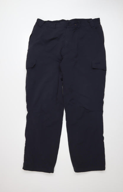 Mens UK Size L Rohan Regular Fit Cargo Blue Trousers