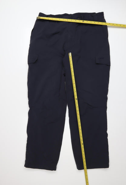 Mens UK Size L Rohan Regular Fit Cargo Blue Trousers