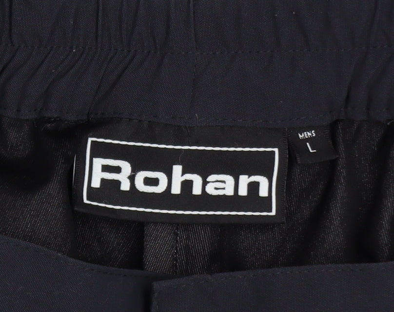 Mens UK Size L Rohan Regular Fit Cargo Blue Trousers