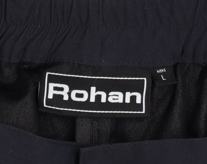 Mens UK Size L Rohan Regular Fit Cargo Blue Trousers