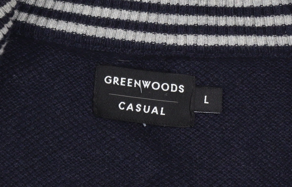 Mens UK Size L Greenwoods Blue Basic Jacket
