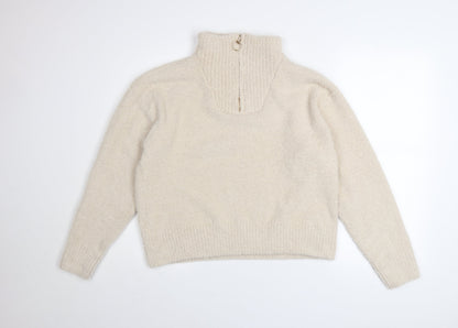 Womens UK Size 16 Roman Beige Pullover Sweatshirt