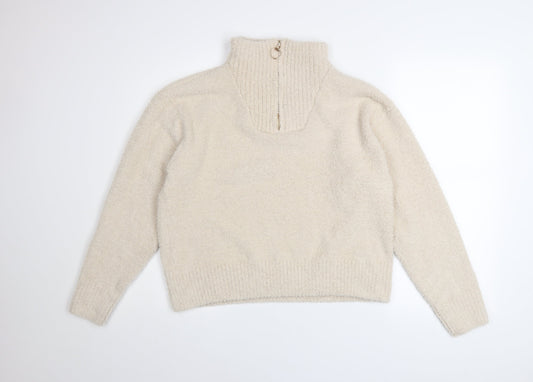 Womens UK Size 16 Roman Beige Pullover Sweatshirt
