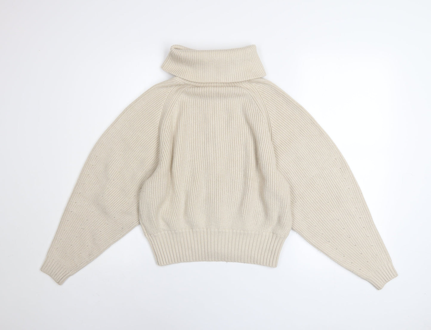Womens UK Size XS Ted Baker Beige Full Zip Jumper