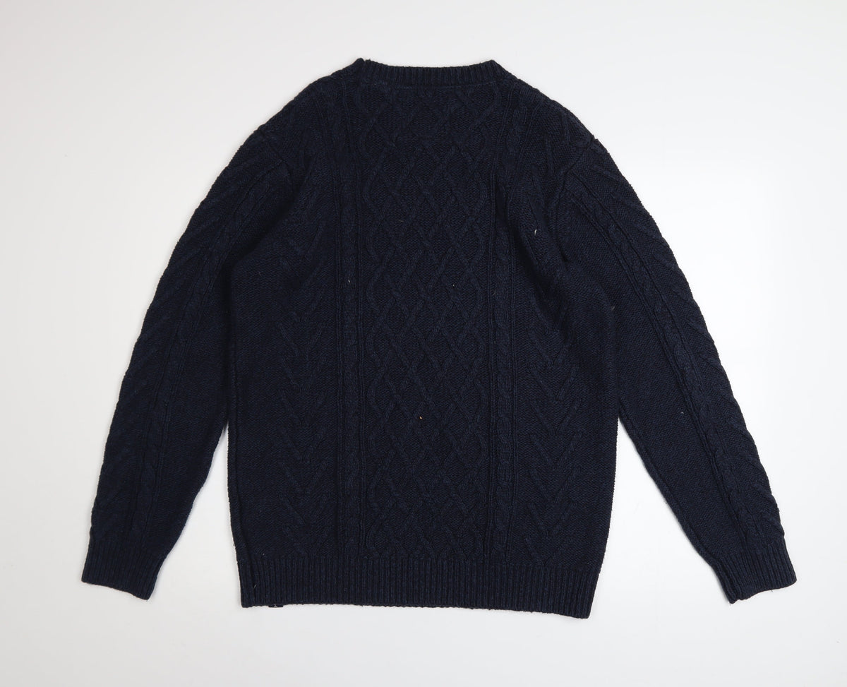 Womens UK Size M Weird Fish Blue Pullover Jumper