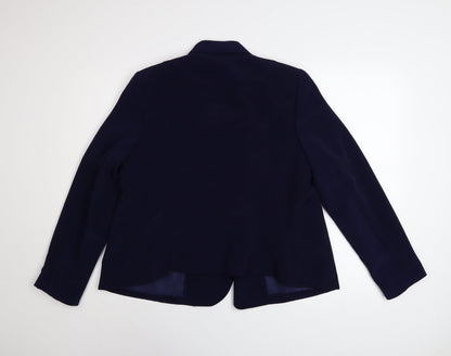 Red Herring Women's Blue Size 16 Classic Polyester Blazer