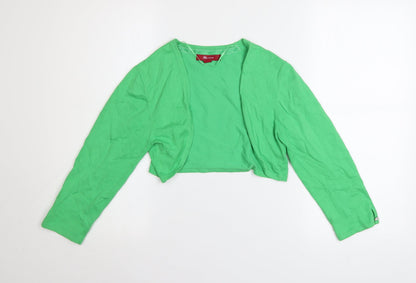 Womens UK Size 12 Monsoon Green Shrug Jumper