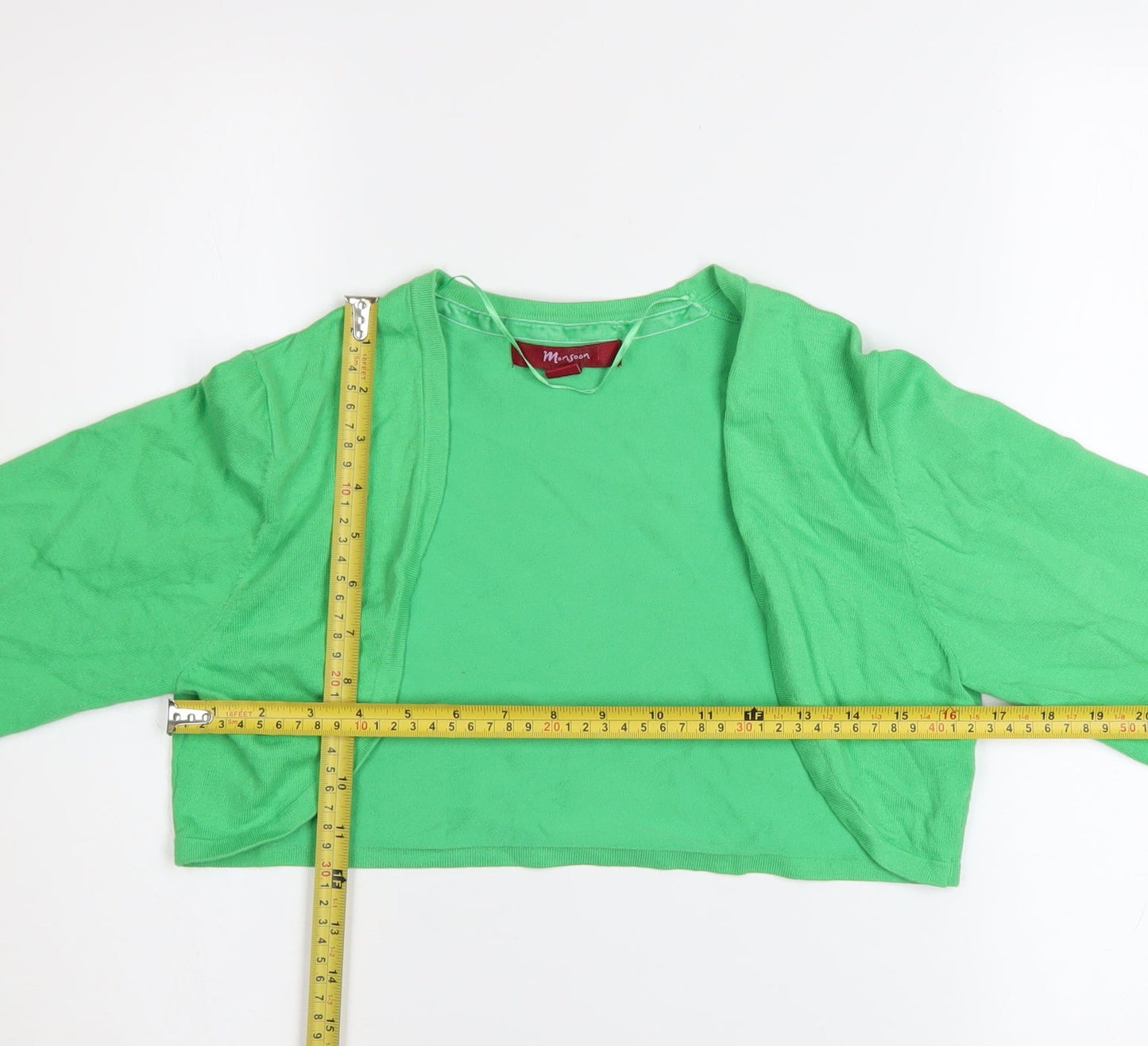 Womens UK Size 12 Monsoon Green Shrug Jumper