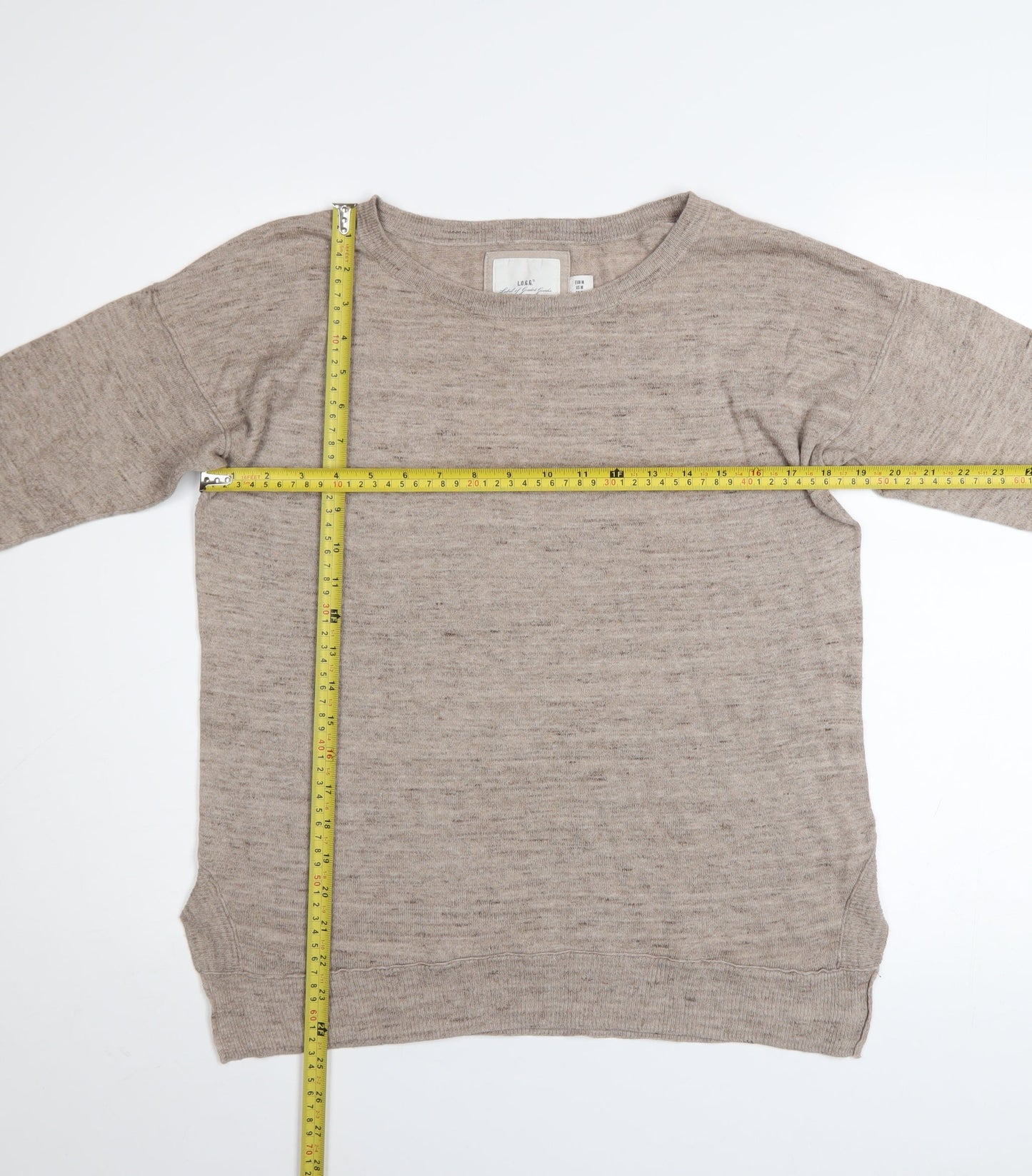 Womens UK Size 12 H&M Beige Pullover Jumper