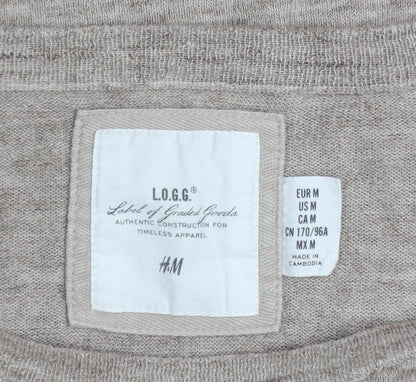 Womens UK Size 12 H&M Beige Pullover Jumper