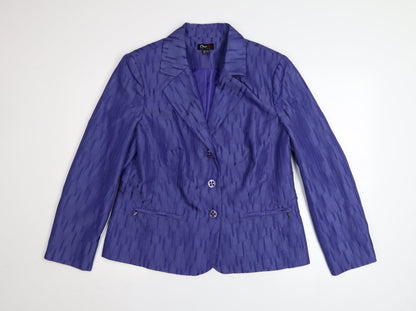 Oscar B Edition Women's Purple Blazer Size 16 Classic Formal Jacket