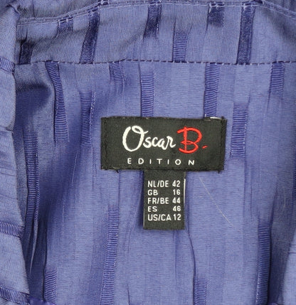 Oscar B Edition Women's Purple Blazer Size 16 Classic Formal Jacket