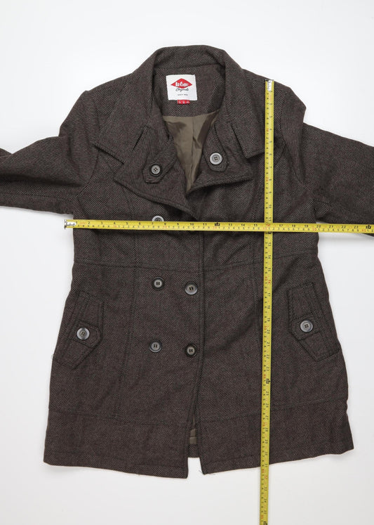 Womens UK Size 14 Lee Cooper Brown Pea Coat