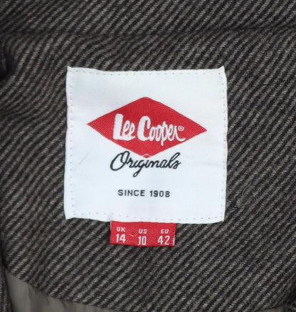 Womens UK Size 14 Lee Cooper Brown Pea Coat