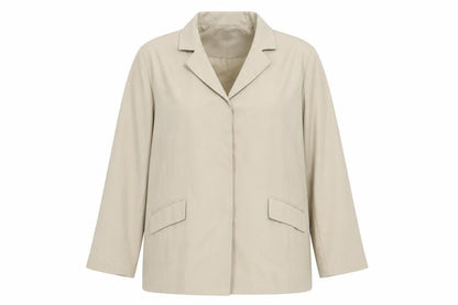 Liz Claiborne Women Beige Size 22 Classic Lined Blazer Jacket
