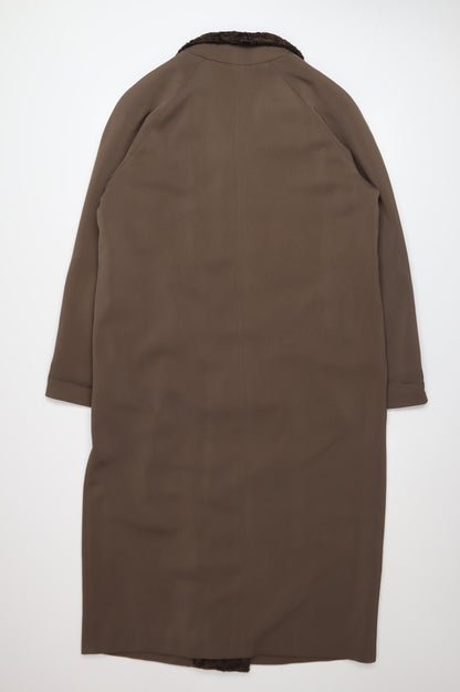 Womens UK Size 12 Marks and Spencer Brown Overcoat