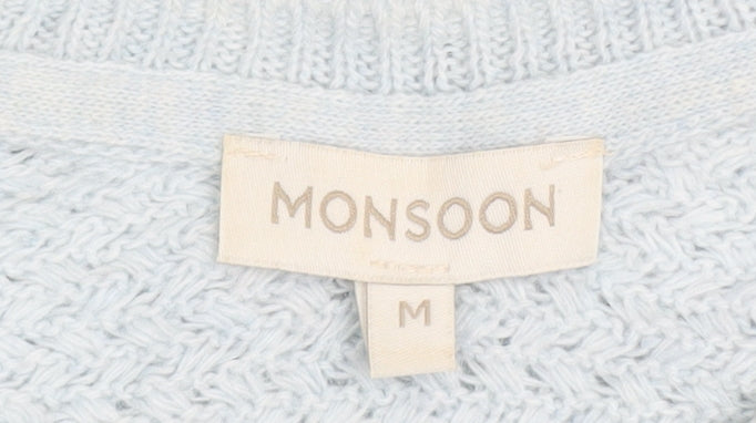 Womens UK Size M Monsoon Blue Pullover Jumper