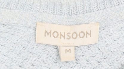 Womens UK Size M Monsoon Blue Pullover Jumper