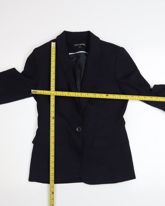 Next Petite Women's Black Blazer Jacket Size 6P Tailored Workwear