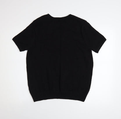 Womens UK Size 16 Marks and Spencer Black Basic T-Shirt