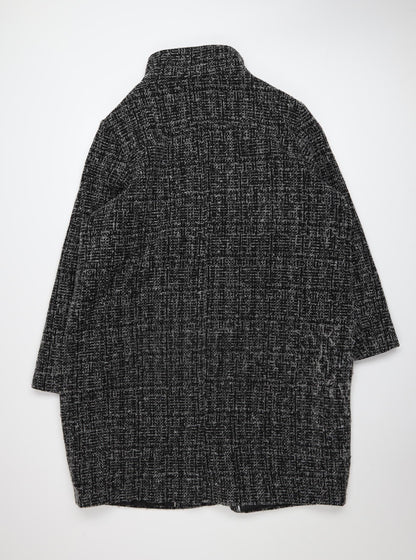 Principles Women’s Black Tweed Mid-Length Overcoat Size 20