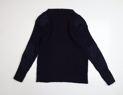 Champion Men’s Blue XL Rib Knit Acrylic Crew Neck Jumper