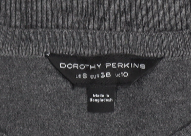 Womens UK Size 10 Dorothy Perkins Grey Pullover Jumper