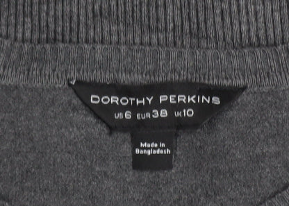 Womens UK Size 10 Dorothy Perkins Grey Pullover Jumper