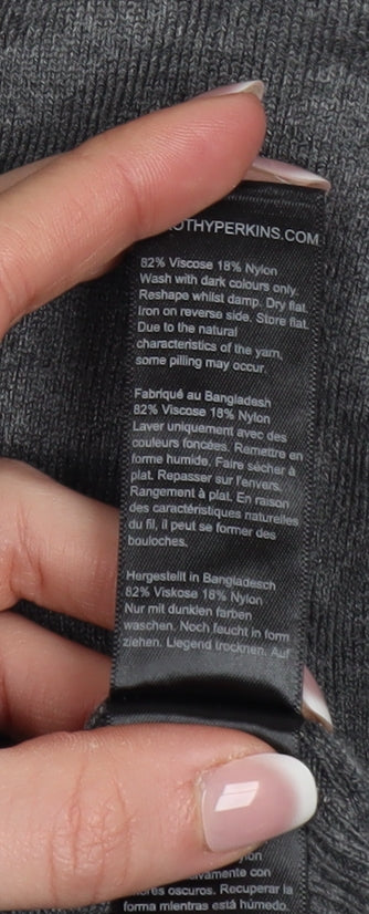 Womens UK Size 10 Dorothy Perkins Grey Pullover Jumper