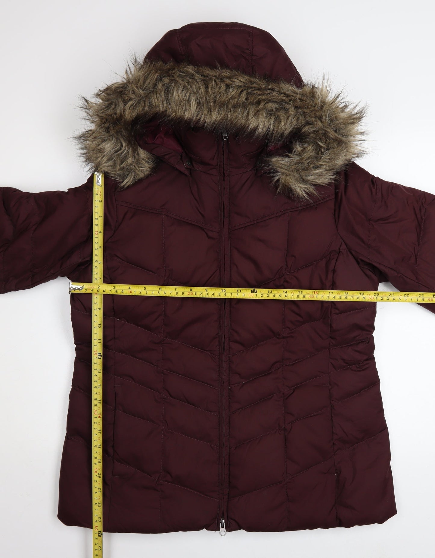 Womens UK Size L Lands' End Red Puffer Jacket