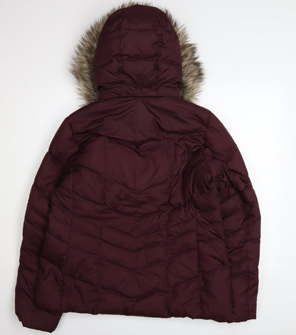 Womens UK Size L Lands' End Red Puffer Jacket
