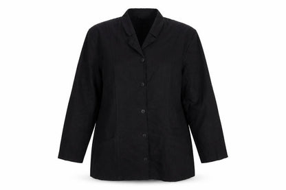 YOU-NO Women's Black Size 14 Vintage Cotton Blend Blazer