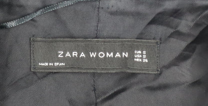 Zara Woman Black Sleeveless Waistcoat Size S Smart Lined Workwear