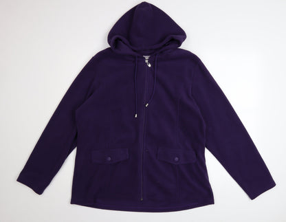 Womens UK Size L Damart Purple Full Zip Hoodie